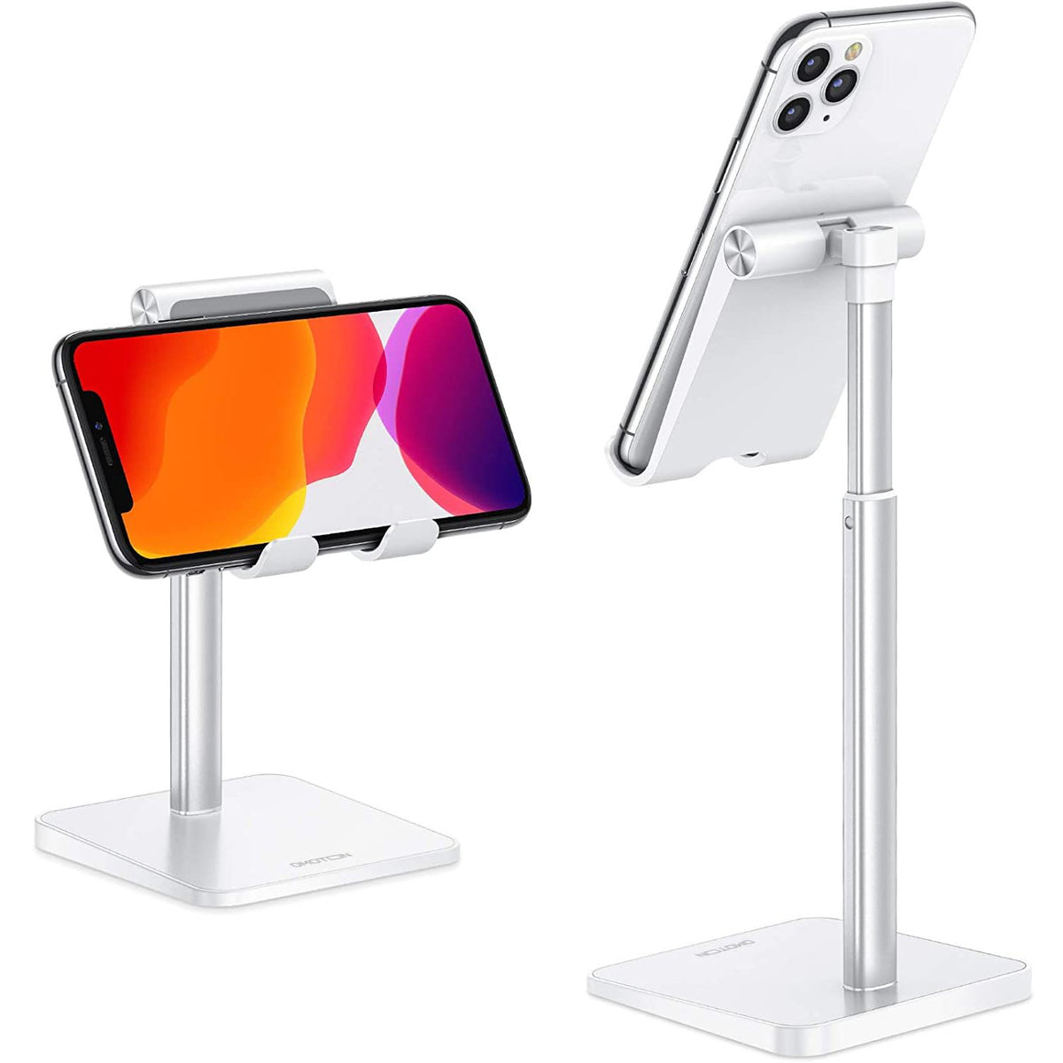 OMOTON CA02 Cell Phone Stand with Charging Hole for Desk Lightweight Black