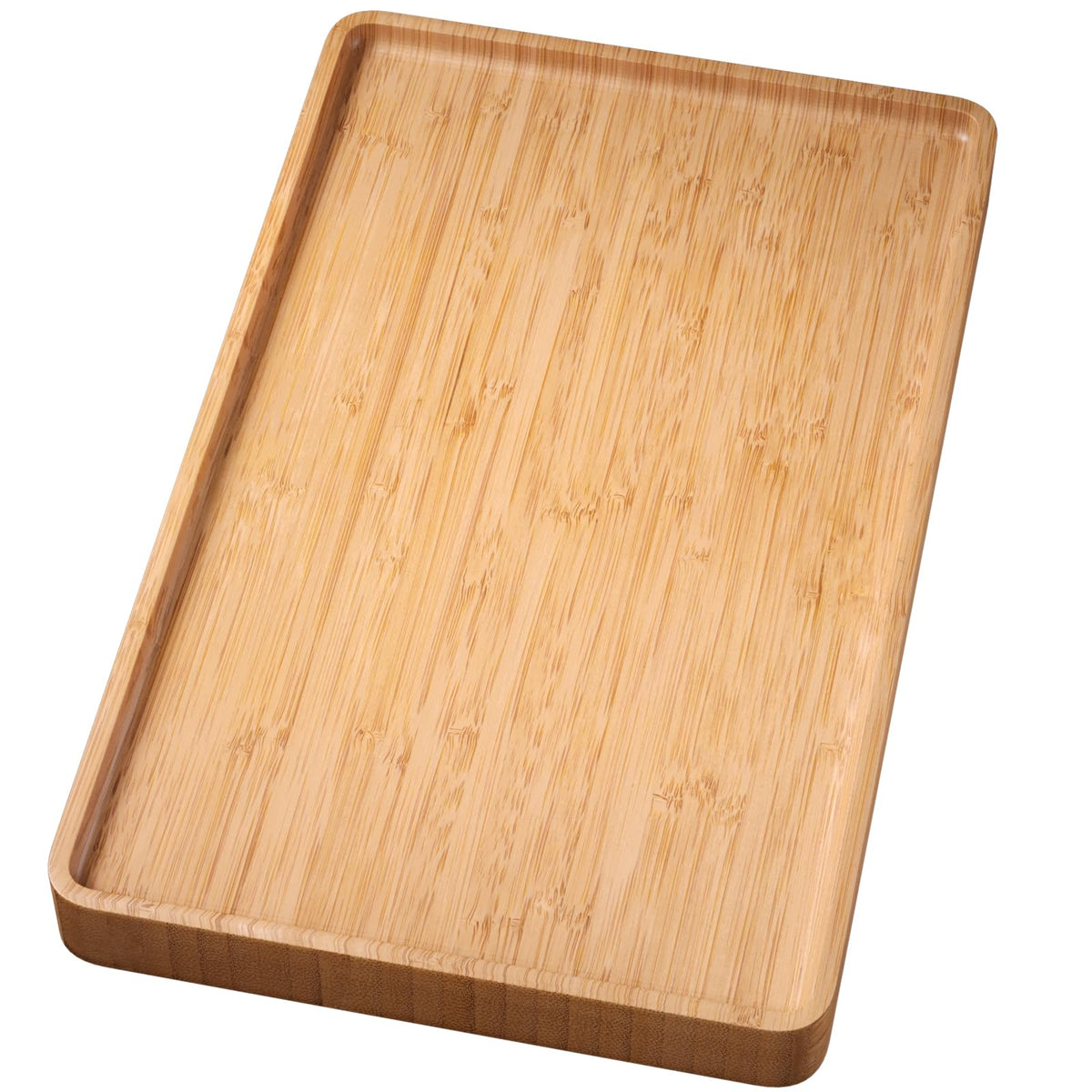 VERTORGAN Bamboo Serving Tray,9.8x5.9 Inch Trays,Home Decor(Black)