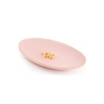 HANKOR Ceramic Key Bowl for Entryway Table, 7 x 4 Key Dish Tray Catch All Bowl, Small Decorative Bowl for Key Jewelry Ring, Green