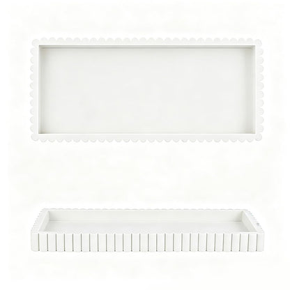 Nevado Silicone Rectangle Vanity Tray Small Decorative Tray (Beige)