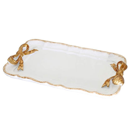 Warmtree Bow Jewelry Tray, Coquette Trinket Dish, Vanity Decor