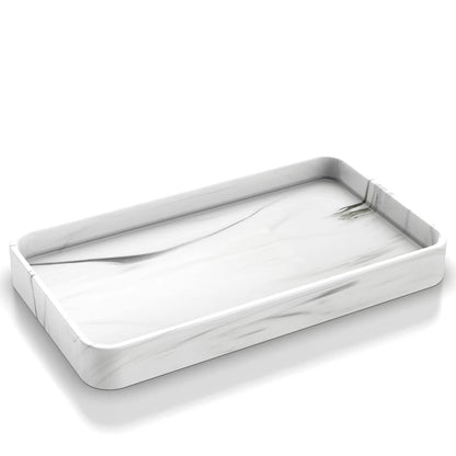 Gurygo Vanity Tray for Bathroom, 10" Ceramic Soap Dispenser Tray for Kitchen Counter, Bathroom Trays for Counter, Kitchen Tray for Soap Bottles (Black, Set/1)…