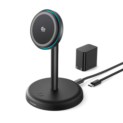 THREEKEY Magnetic Charging Stand Qi2 25W Fast Charging with Cooling Fan