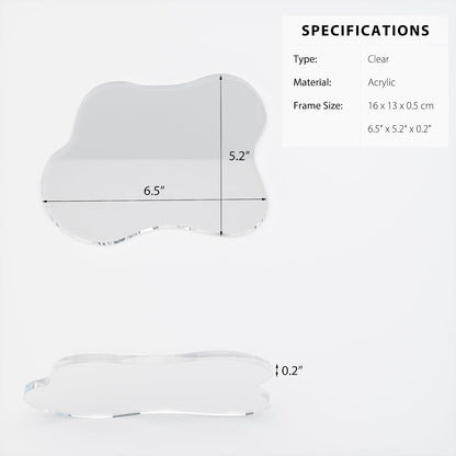 Acrylic Coaster Decorative Plates, Irregular Bar Drink Coaster, Clear Cloud Shape Coffee Cup Coaster, Perfect for Tabletop Protection and Accessories Display.(Clear)