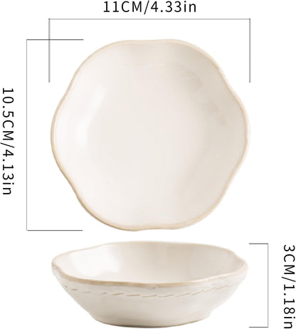 Ceramic Jewelry Tray, Ring Holder Floral Trinket Bowl for Women