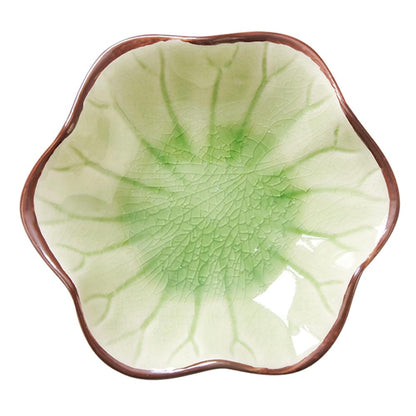 JAMEND CLXP Lotus Leaf Shape Decorative Ring Tray, Small Key Bowl, Ceramic Trinket Tray Jewelry Dish Organizing Necklace Earrings, Home Decoration for Mom Best Friend Sister, Light Green.