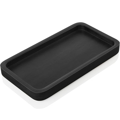 ALELION 6" Small Tiny Bathroom Vanity Tray for Counter - Acacia Wood Dish Soap Dispenser Tray for Kitchen - Decorative Tray for Kitchen Dresser Tops Perfume Jewelry