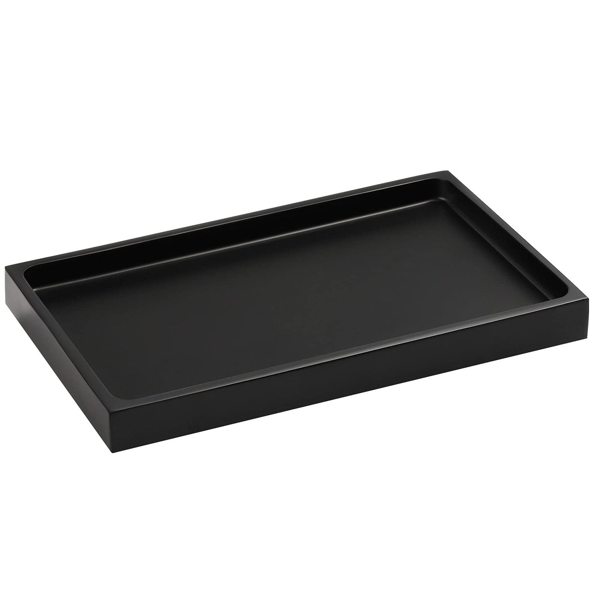 Luxspire Resin Bathroom Tray for Countertop Organizer, Mini, White Marble