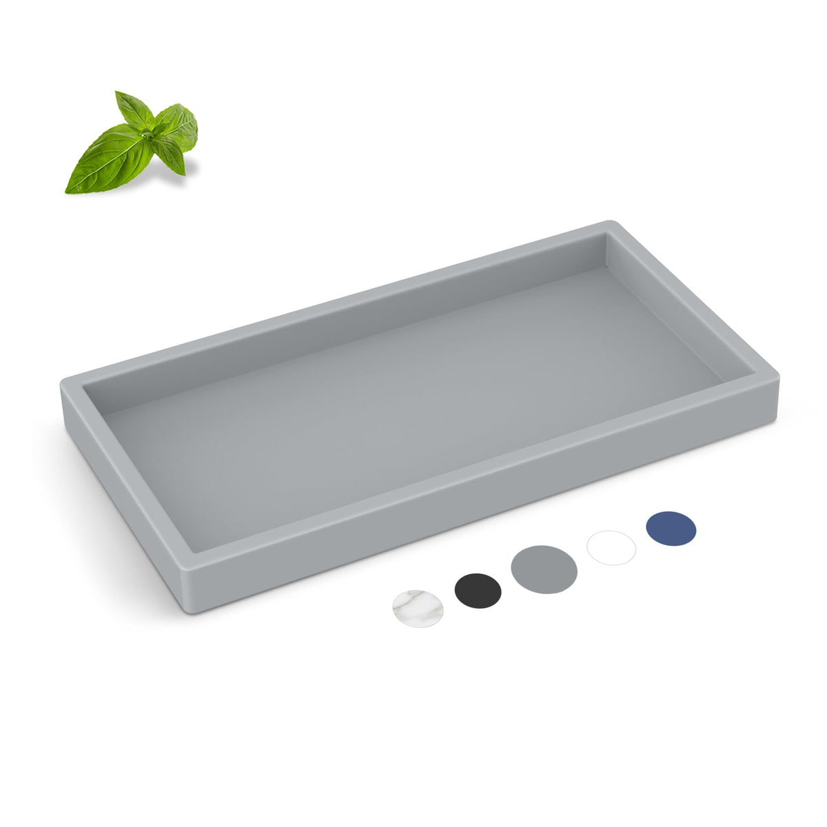 Silicone Bathroom Tray,Shatterproof Silicone Tray for Bathroom Counter