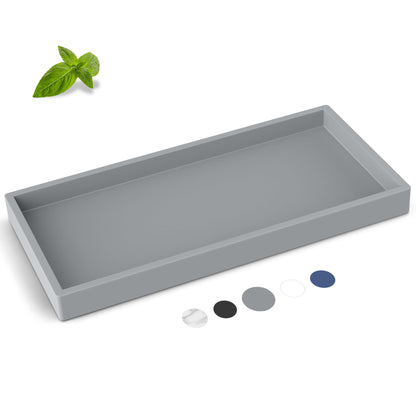 Silicone Bathroom Tray,Shatterproof Silicone Tray for Bathroom Counter