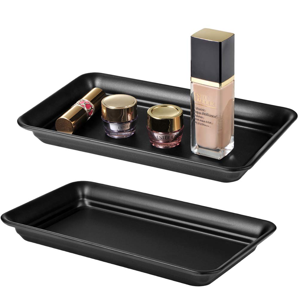 SheeChung Metal Vanity Tray, Bathroom Counter Storage Tray, Bronze 2 Pack