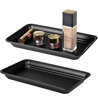 SheeChung Metal Vanity Tray, Bathroom Counter Storage Tray, Bronze 2 Pack