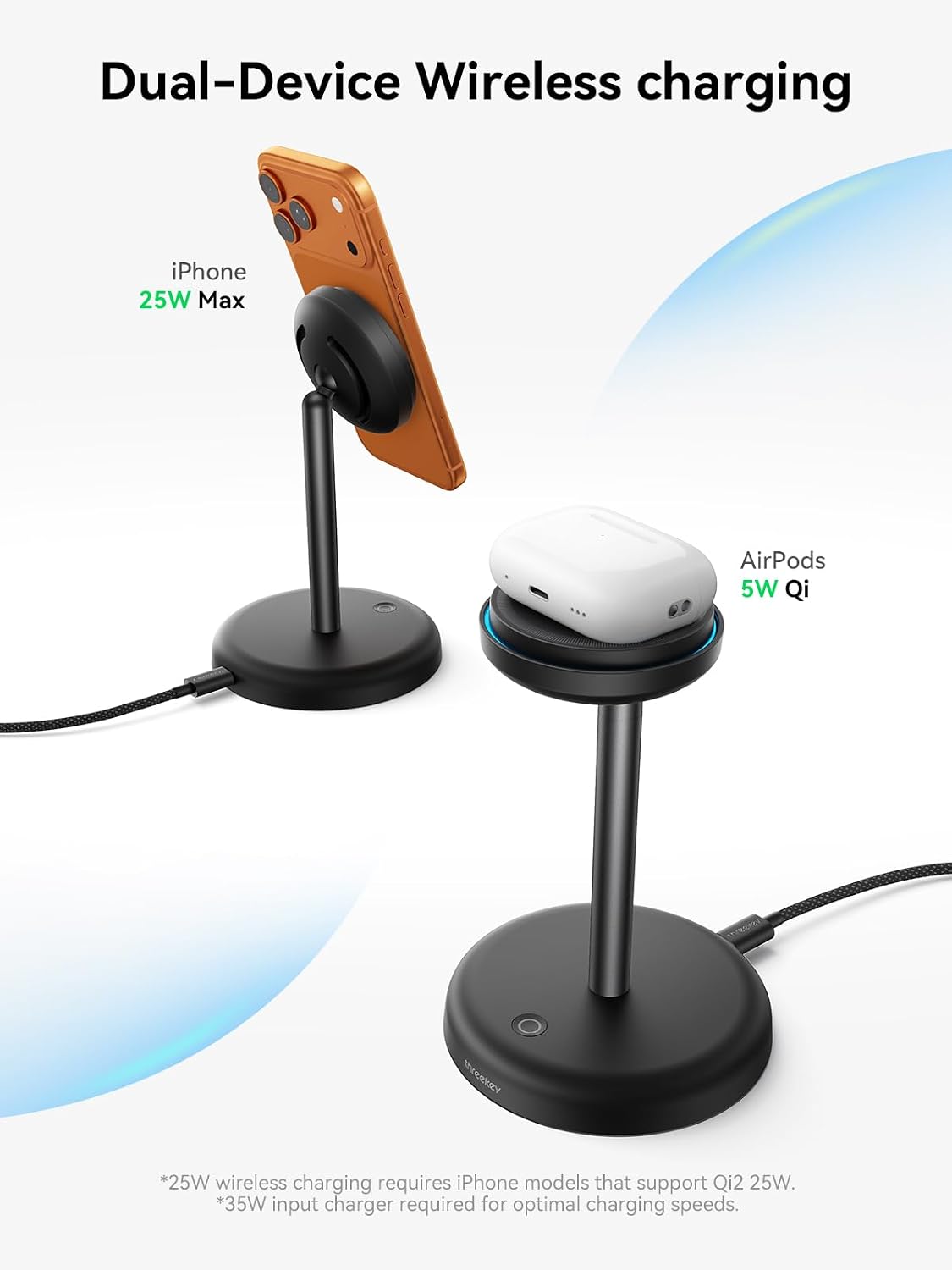 THREEKEY Magnetic Charging Stand Qi2 25W Fast Charging with Cooling Fan