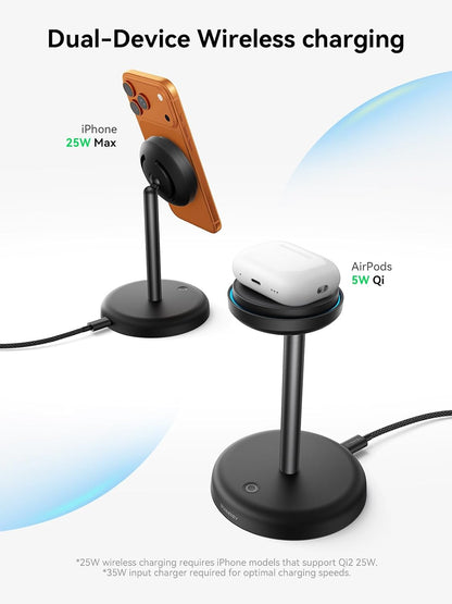 THREEKEY Magnetic Charging Stand Qi2 25W Fast Charging with Cooling Fan