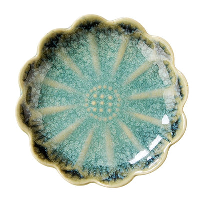 JAMEND CLXP Lotus Leaf Shape Decorative Ring Tray, Small Key Bowl, Ceramic Trinket Tray Jewelry Dish Organizing Necklace Earrings, Home Decoration for Mom Best Friend Sister, Light Green.