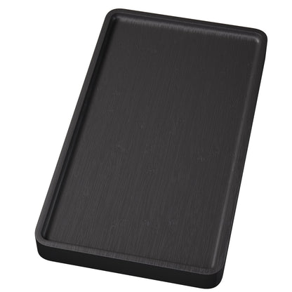 VERTORGAN Bamboo Serving Tray,9.8x5.9 Inch Trays,Home Decor(Black)