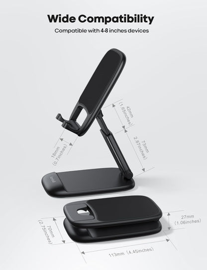 Lamicall Cell Phone Stand for Desk, Height Angle Adjustable Phone Holder