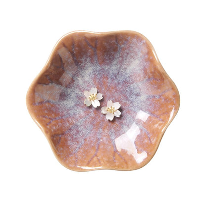 JAMEND CLXP Lotus Leaf Shape Decorative Ring Tray, Small Key Bowl, Ceramic Trinket Tray Jewelry Dish Organizing Necklace Earrings, Home Decoration for Mom Best Friend Sister, Light Green.