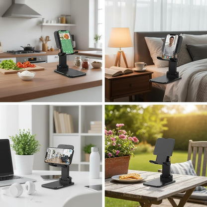Adjustable Phone Stand, Heavy Duty Black Phone Holder