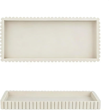 Nevado Silicone Rectangle Vanity Tray Small Decorative Tray (Beige)