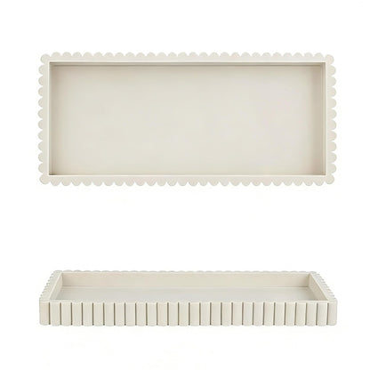 Nevado Silicone Rectangle Vanity Tray Small Decorative Tray (Beige)
