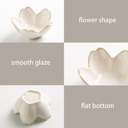 Flower Ring Holder Dish, Ceramic Jewelry Tray, Small Trinket Dish