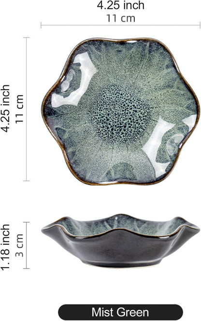 Lotus Leaf Ceramic Jewelry Ring Dish for Women (Mist Green)