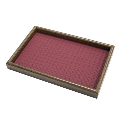 Wooden Valet Tray with Floral Base, Green Vintage Blossoms
