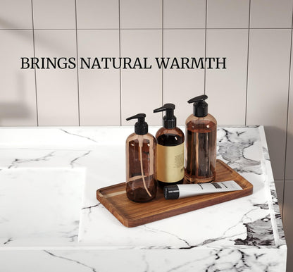 VERTORGAN Acacia Wood Serving Tray,9.8x5.9 Inch Trays,Home Decor