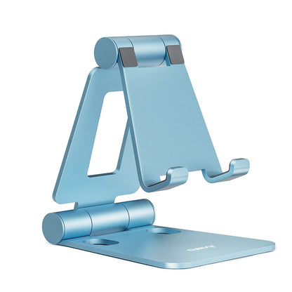 Nulaxy Full Aluminum Dual Folding Cell Phone Stand for Desk, Gold