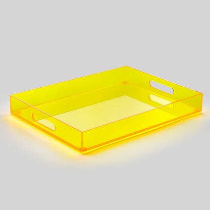ATZYmolin 11" x 4.3" Bathroom Vanity Acrylic Tray, Small Amber