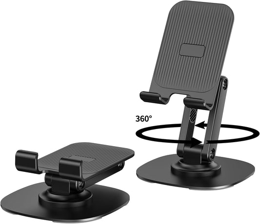 360° Rotating Cell Phone Stand for Desk (K69-Black)