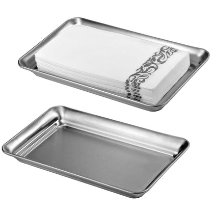 SheeChung Metal Vanity Tray, Bathroom Counter Storage Tray, Bronze 2 Pack