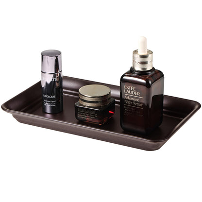 SheeChung Metal Vanity Tray, Bathroom Counter Storage Tray, Bronze 2 Pack