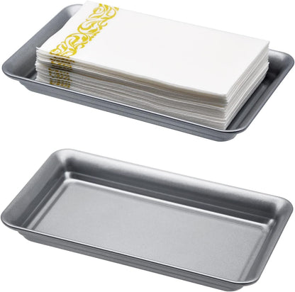 SheeChung Metal Vanity Tray, Bathroom Counter Storage Tray, Bronze 2 Pack