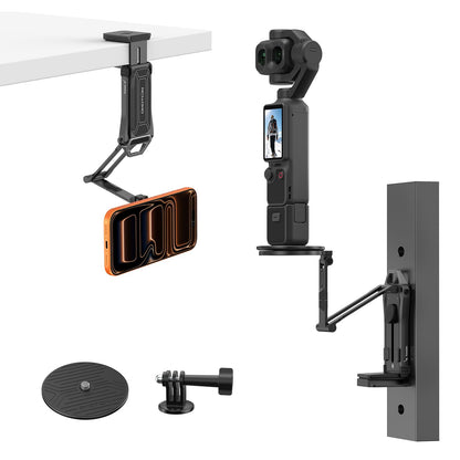 OMOTON TP02-Pro 5 in 1 Magnetic Phone Holder for Vlogging Essentials, Black
