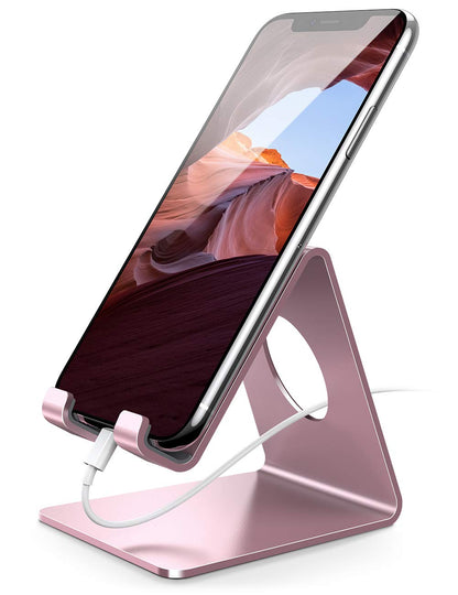 Lamicall Cell Phone Stand, Phone Dock: Cradle, Holder, Stand for Office Desk - Black