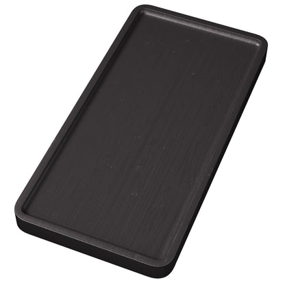 VERTORGAN Bamboo Serving Tray,9.8x5.9 Inch Trays,Home Decor(Black)