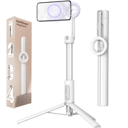 KraftGeek Magnetic Phone Tripod for iPhone, 64" Selfie Stick for Magsafe