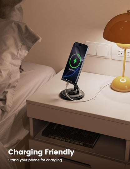 Lamicall 360° Rotation Cell Phone Stand for Desk, Sturdy Phone Holder
