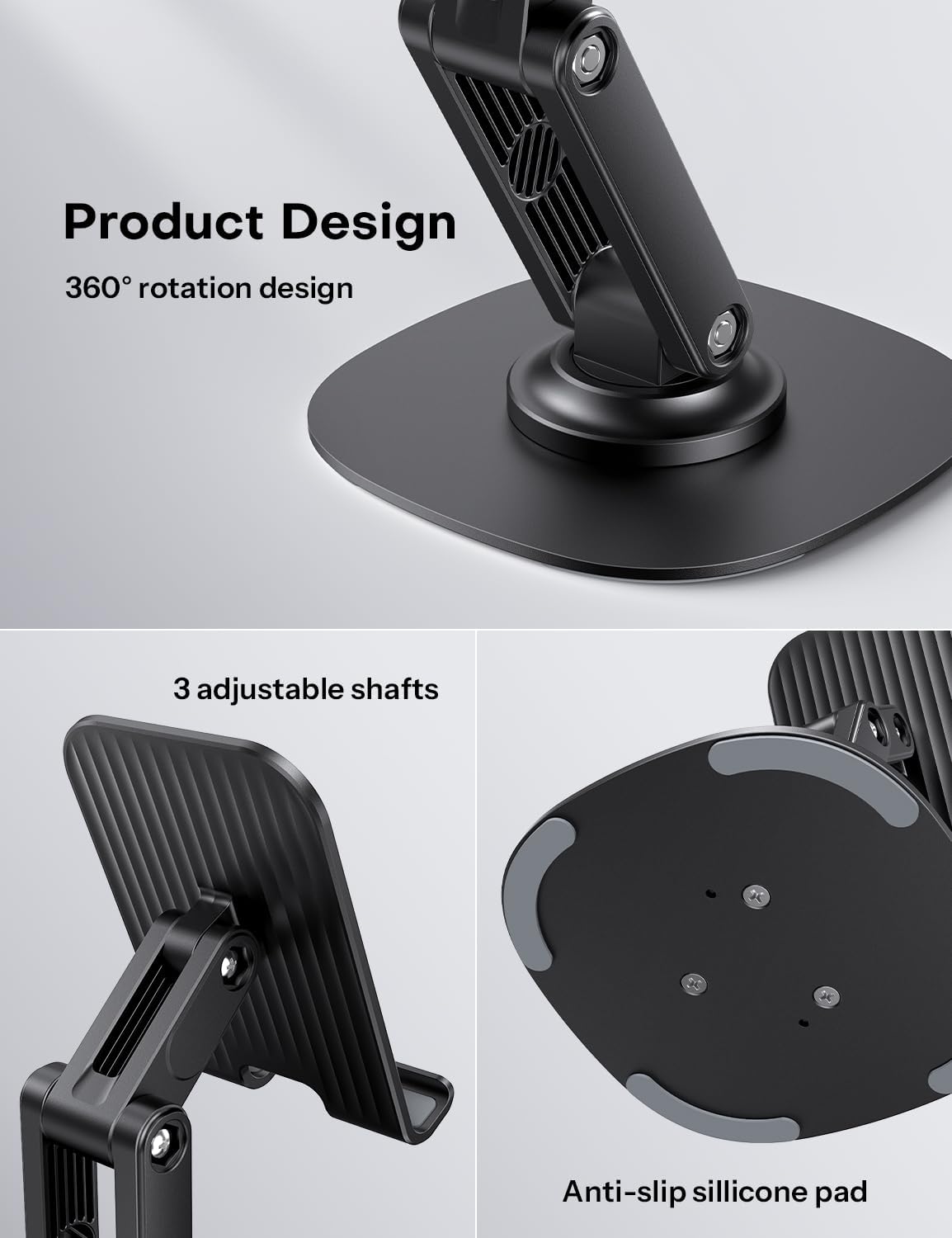 OMOTON Cell Phone Stand for Desk, 2 Pack Adjustable Foldable Phone Holder