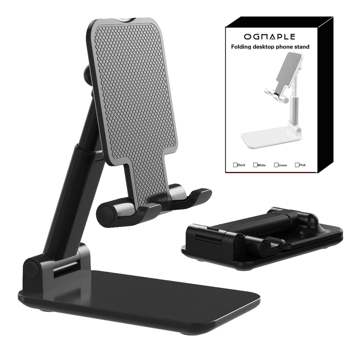 Phone Stand for Desk Cell Phone Holder Stands for iPhones, Black