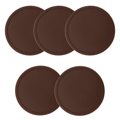 5 Pack Pink Coasters,Non-Slip Cup Coasters for Tables,Office, Desks,Kitchen,Bar,Drink Coasters,3.93inch