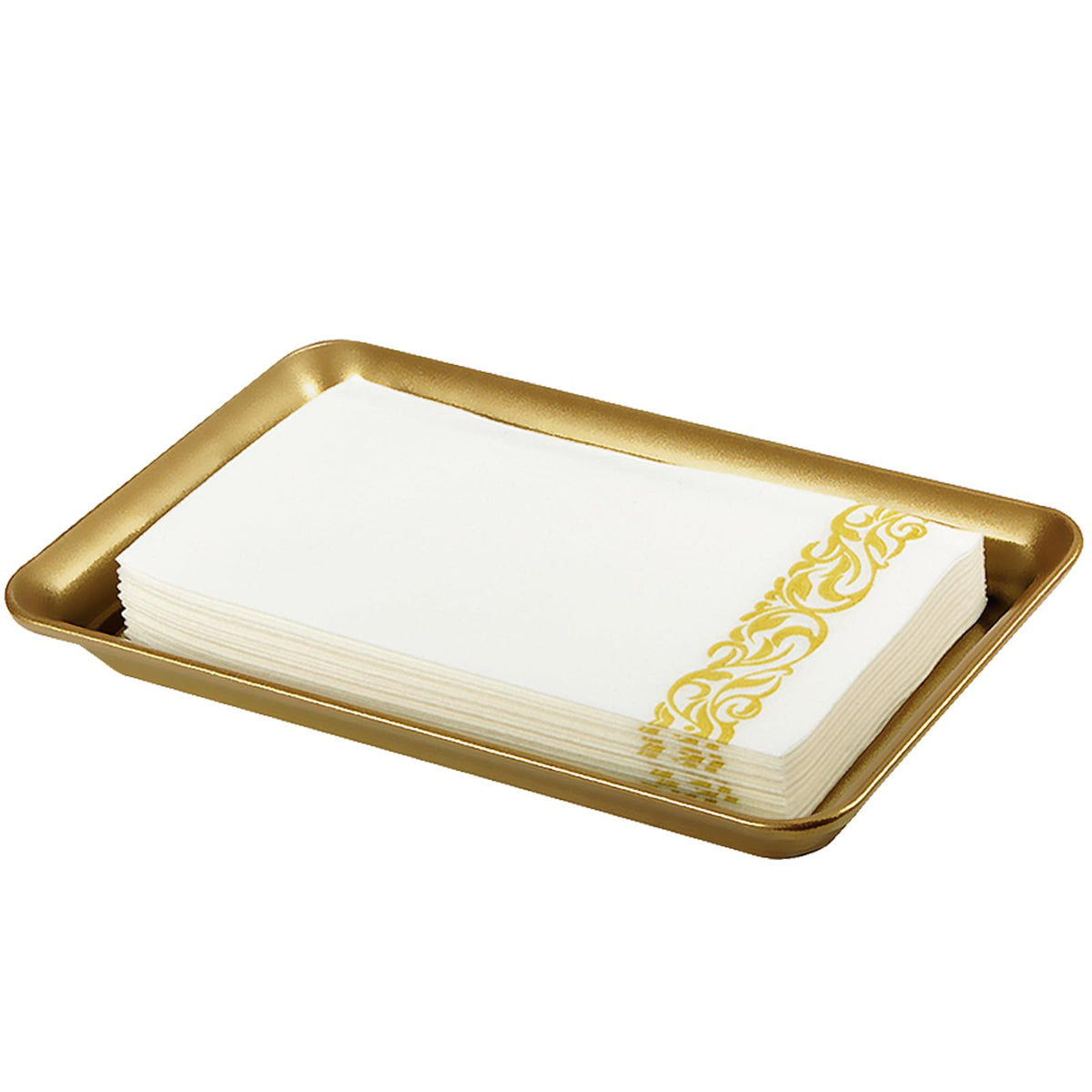 SheeChung Metal Vanity Tray, Bathroom Counter Storage Tray, Bronze 2 Pack