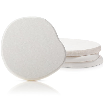 Diatomaceous Earth Coasters Set of 4，Cool Absorbent Quick-Dry Drink Coasters for Desks, Cute Modern Stone Design with Stylish Grey Aesthetic (4, Grey)