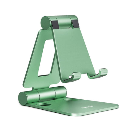 Nulaxy Full Aluminum Dual Folding Cell Phone Stand for Desk, Rose Gold