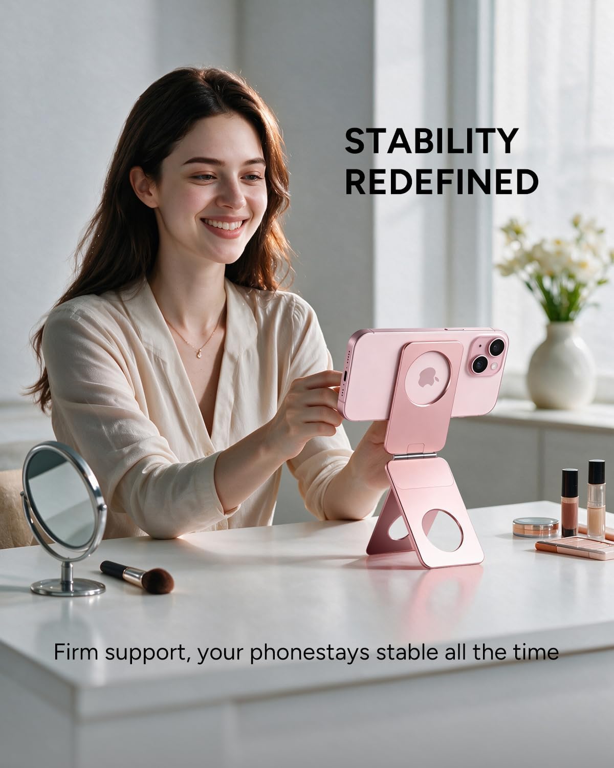 1ST IDEA Phone Tripod Stand, Portable Selfie Stick for iPhone, Ultra-Thin