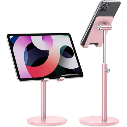 OMOTON CA04 Aluminum Tablet Phone Stand, Adjustable Desk Stand Silver