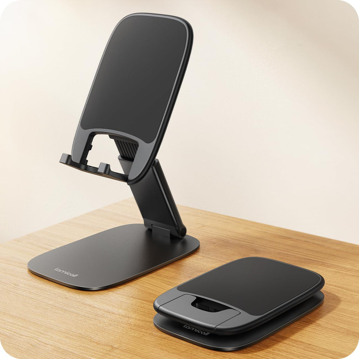Lamicall Ultra-Thin Cell Phone Stand, Foldable Cellphone Holder for Desk