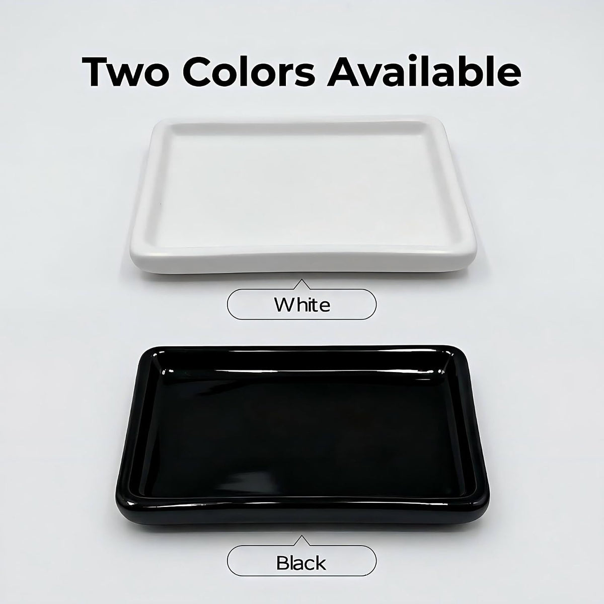 Square Minimalist Ceramic Ring Dish, White Jewelry Tray for Women, Modern Vanity Decor & Organizer, Ideal Engagement Wedding Birthday for Friend Sister